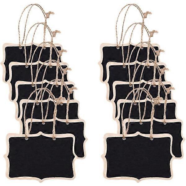 12 pcs mini rectangular double-sided blackboards, message board