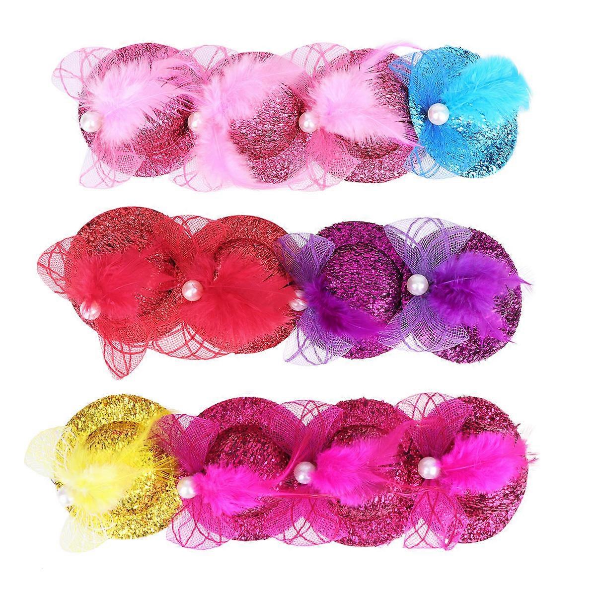 生地製の装飾用のさまざまなカラーグリッターヘアクリップは、すべてのヘアスタイルにフィットしますエレガントな外観