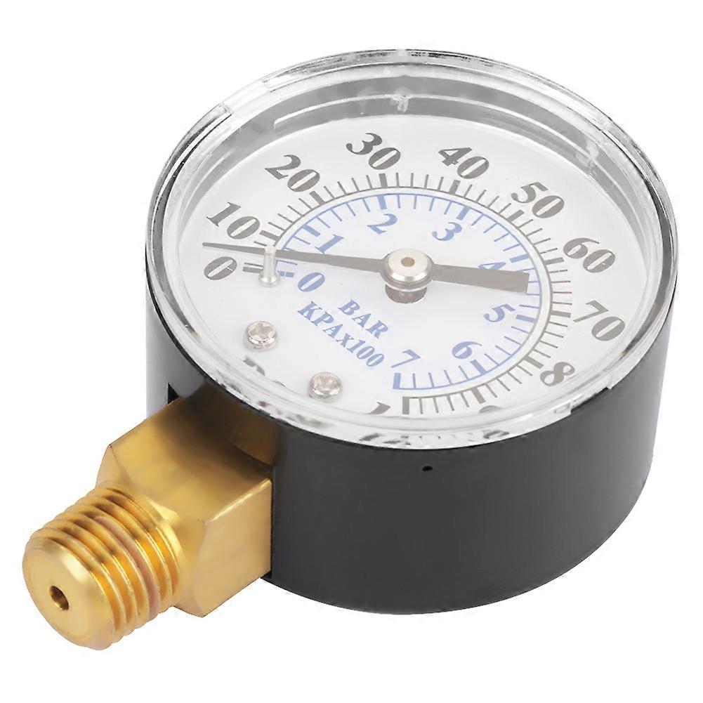 0-100psi 0-7bar Pressure Gauge Manometer for Water Air Oil Dial Instrument Base Entry NPT 1/4"