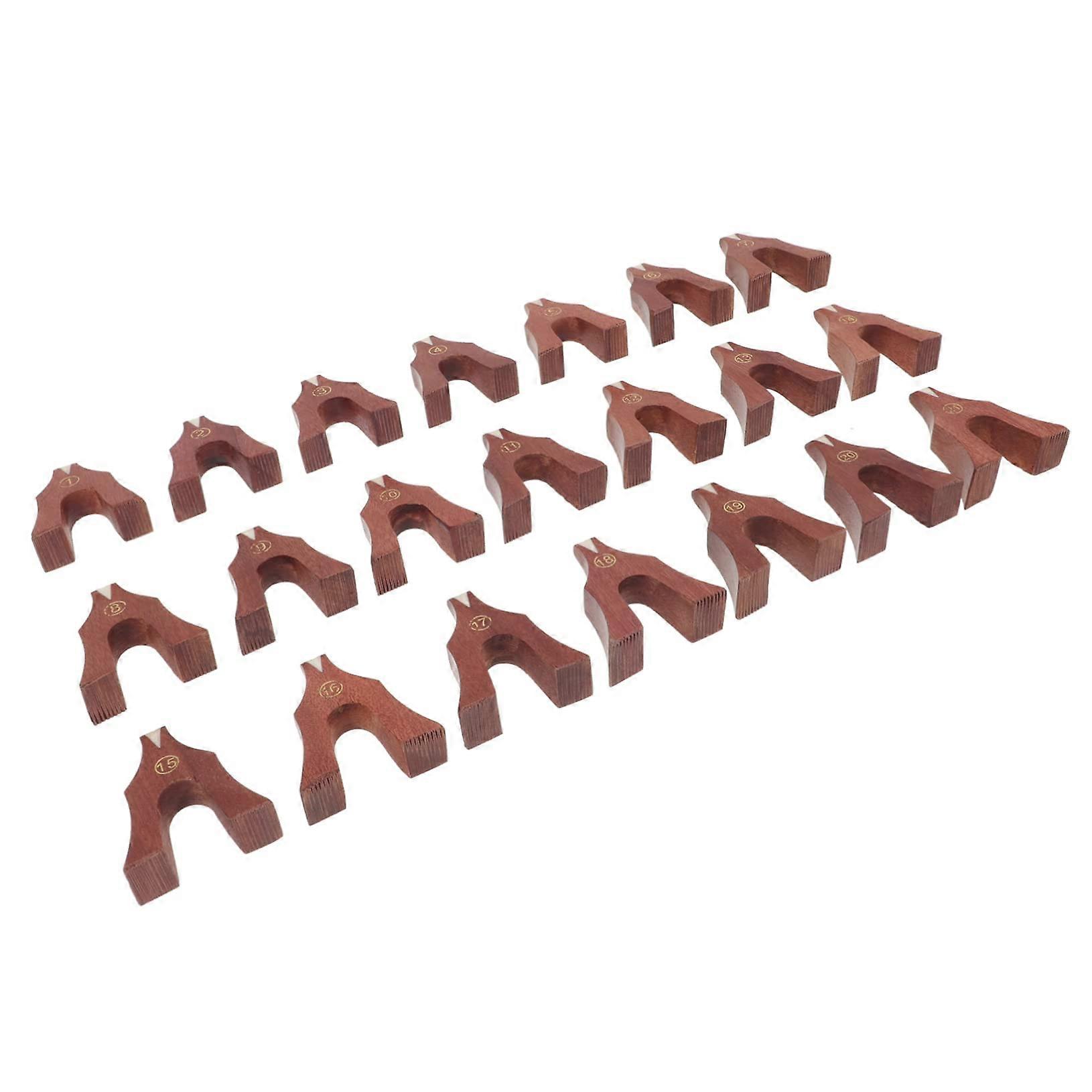 Wood Guzheng Replacement Parts Set - 21 Durable Odorless Wooden Accessories for String Bridge Installation