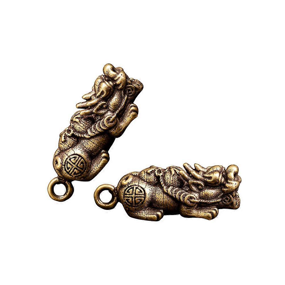 Vintage Copper Pendant 2pcs Set Durable Solid Brass Home Hanging Ornament, Retro & Unique Decor Accessory