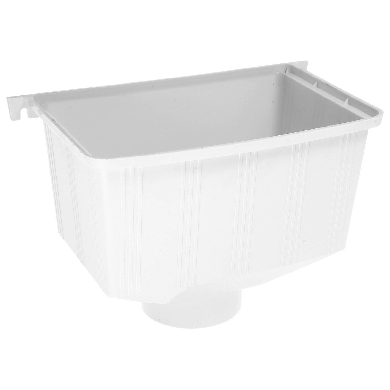 White PVC Downspout Gutter Connector for Tube Use Durable Easy Install Efficient Drainage Inch