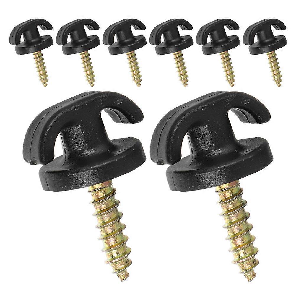 8pcs Car Trunk Hook Ring Universal Cargo Net Tie Down Hooks Luggage Net Rear Trunk Vertical Luggage Net Hooks