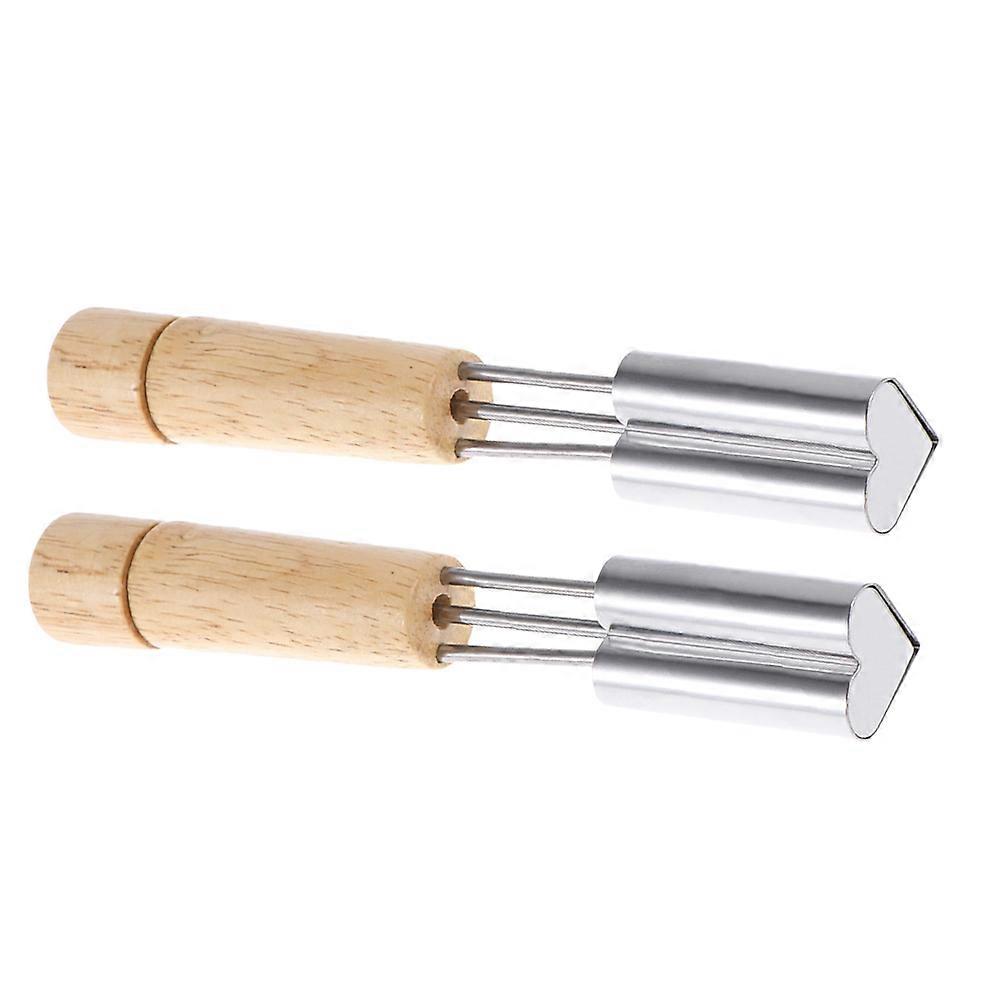 Stainless Steel Baking Tools with Wooden Handle for Making Cookies Cakes and Pastries 2 Pcs
