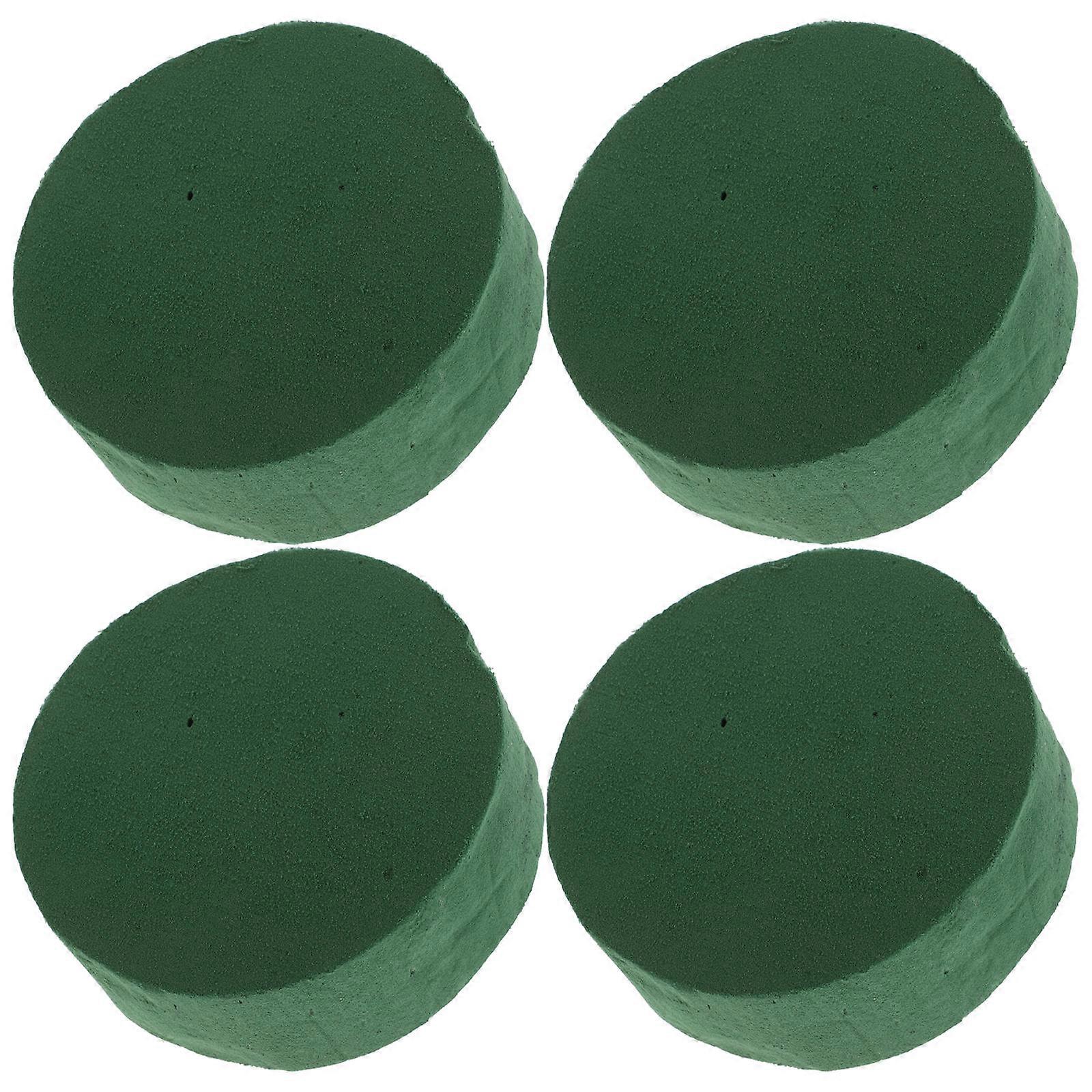 4pcs Green Round Floral Foam Blocks for Flower Arrangements Florist Bricks