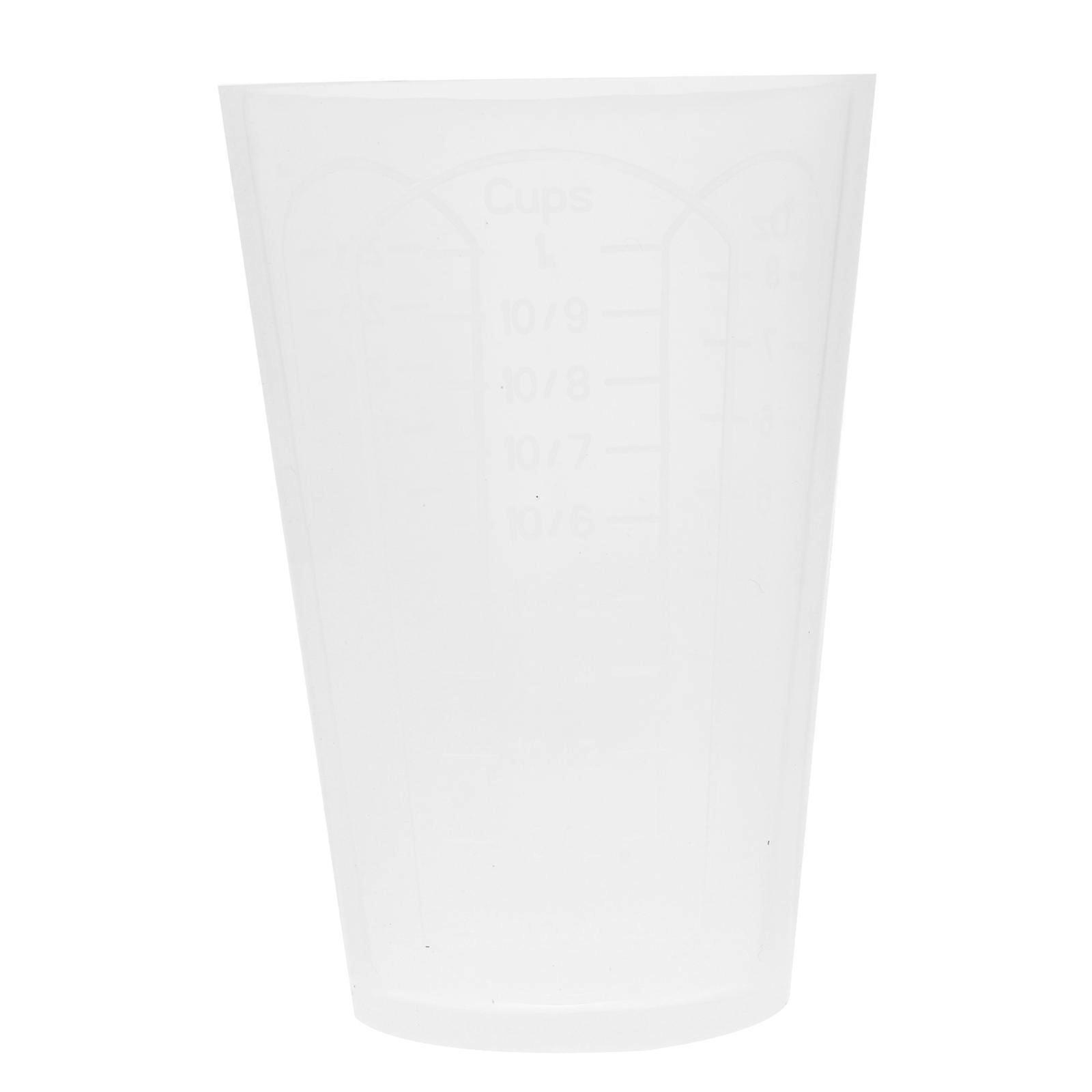 Silicone Measuring Cup For DIY Projects And Crafting Activities In White Color With Triangle Shape For Accurate Graduated Measurement 1Pack