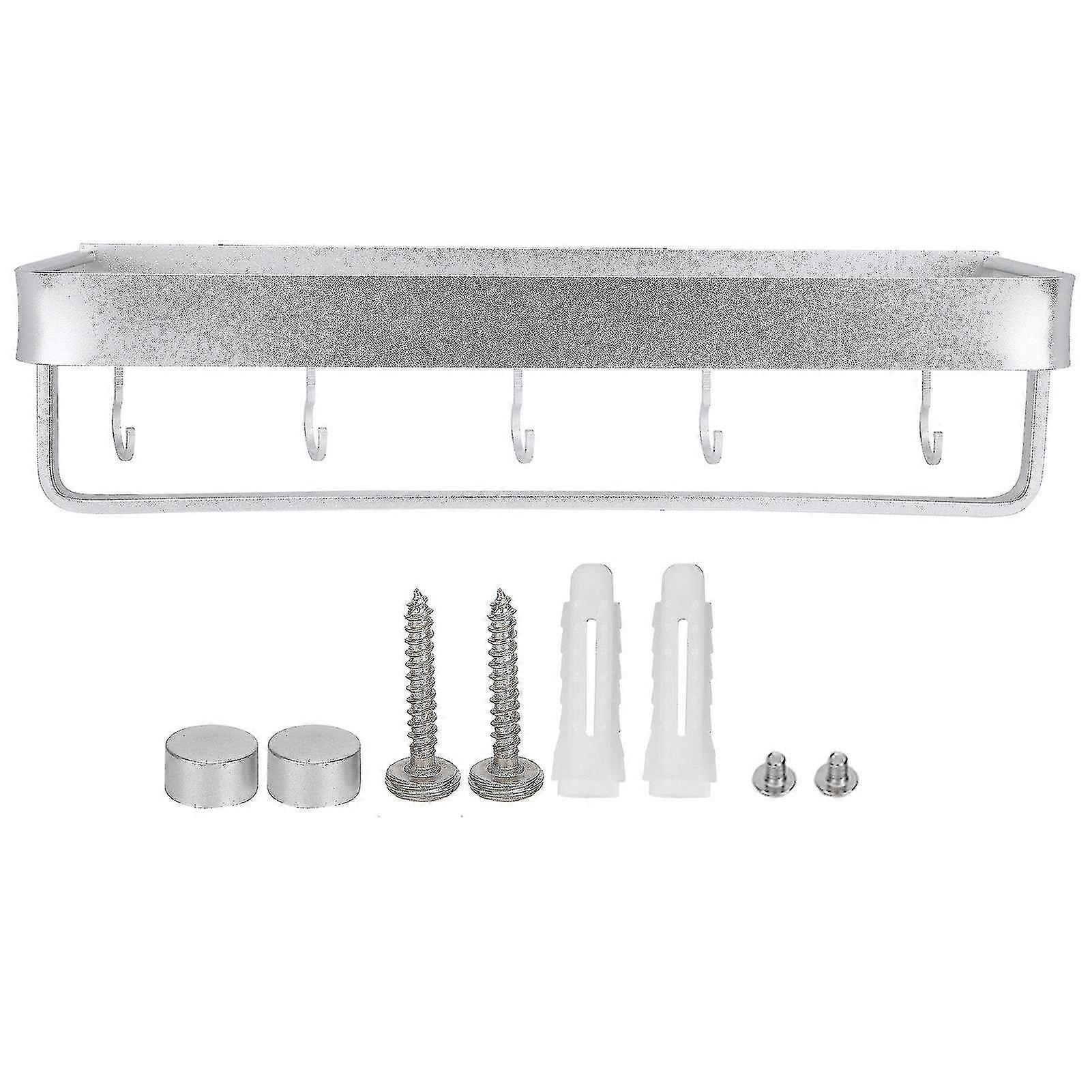 Aluminum Wall Shower Shelf for Bathroom - Single Layer Storage Rack for Shampoo & Toiletries, 50 cm