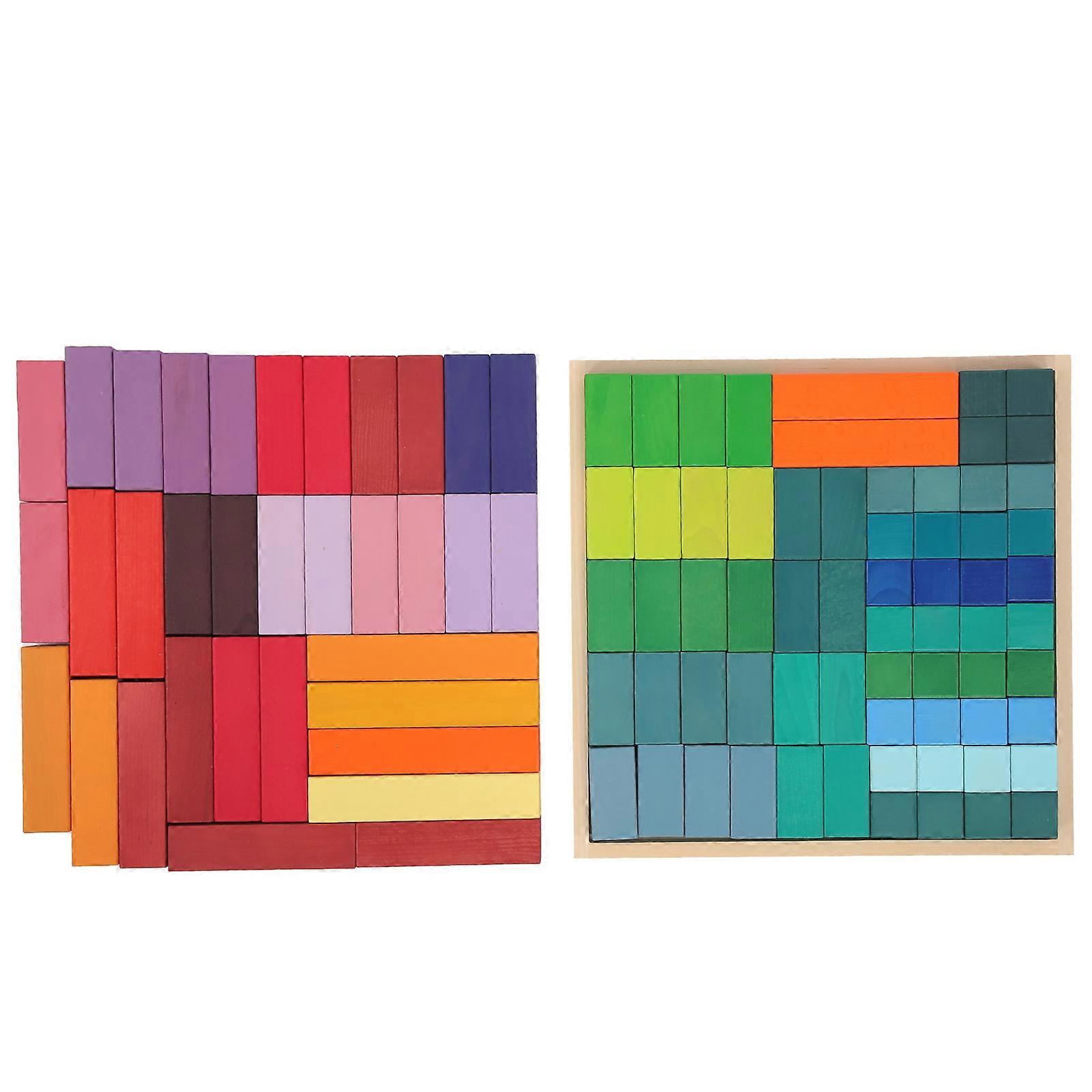 Wooden Building Block Toy Education Children Color Cognition Jigsaw Puzzle ToyBuilding Block