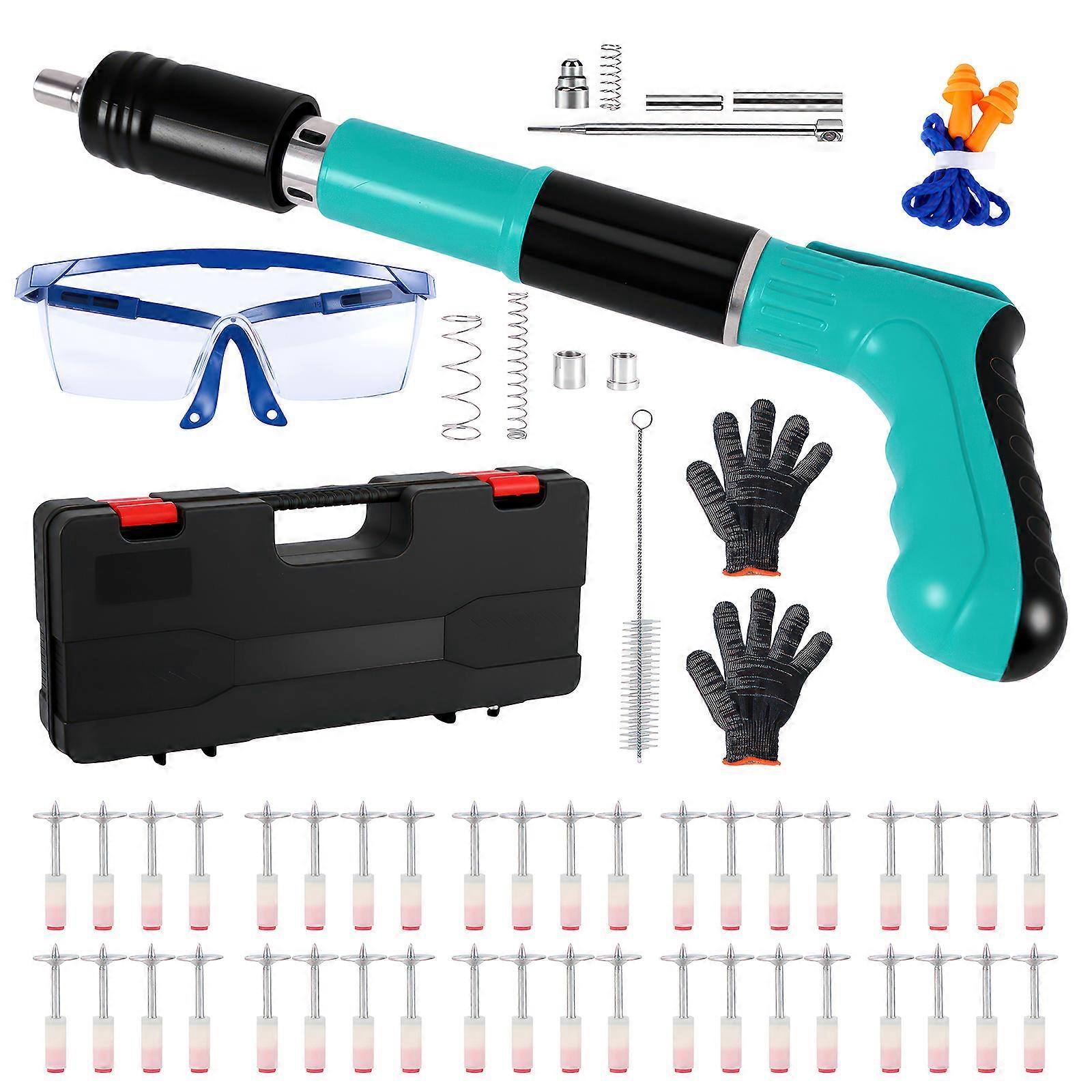 Ceiling Wire Channel Fixing Mini Nail Gun (Set + Accessories + 200 Round Nails)