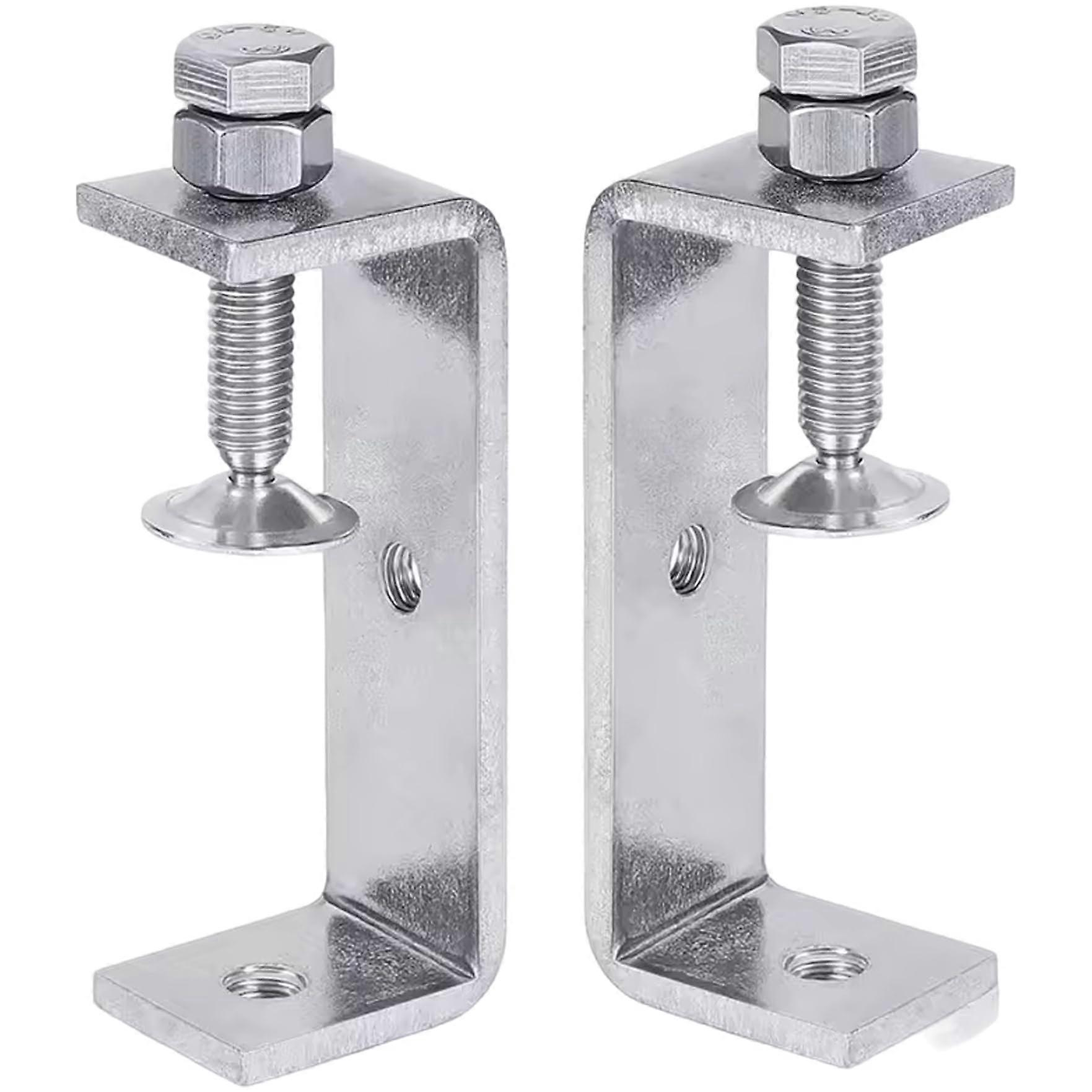 2pcs small Cclamps, stainless steel metal clamps with performance and wide jaw openings for woodworking and wood welding crafts.