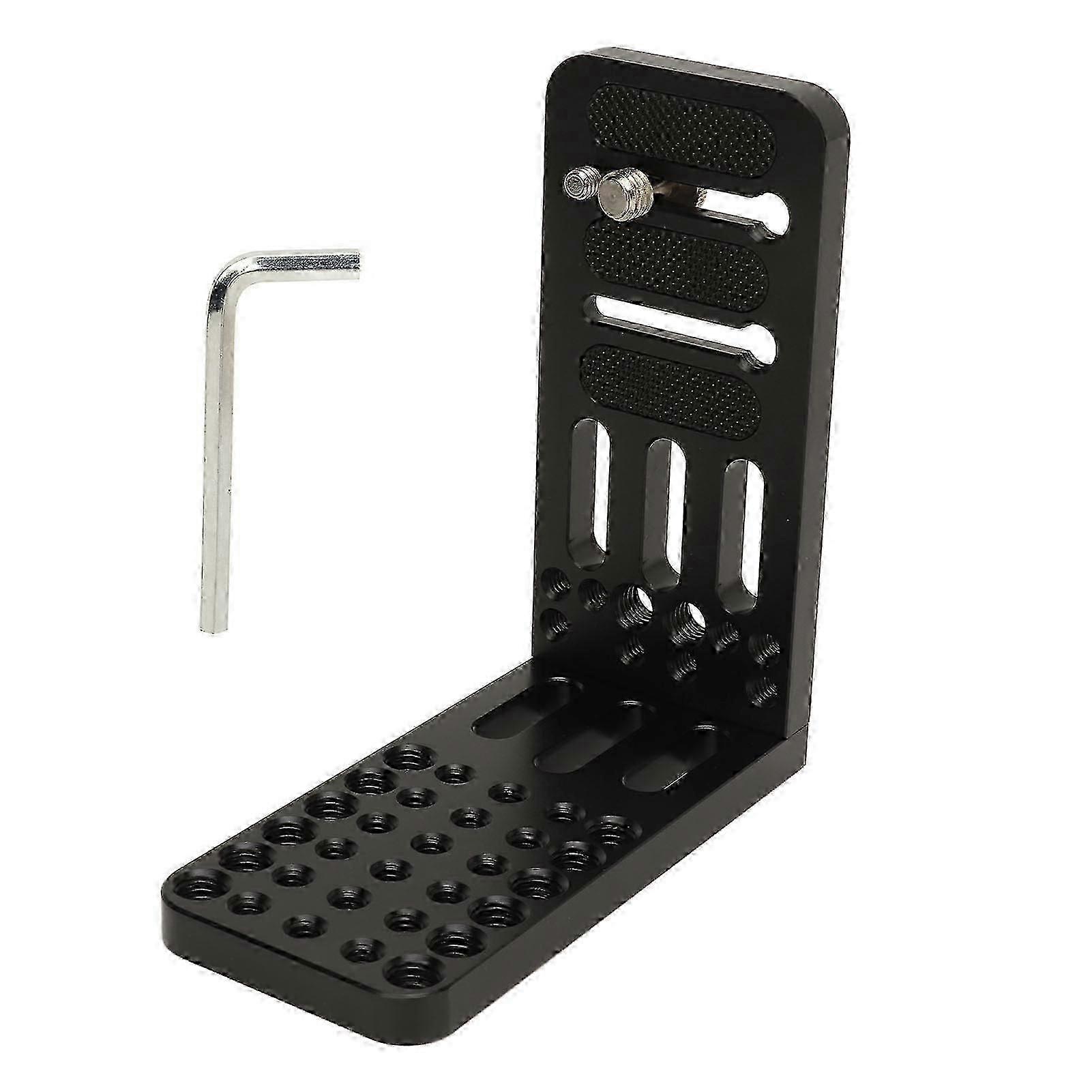 Camera L Bracket Quick Release Plate with 1/4" 3/8" Screw for Vertical/Horizontal Switch 44.1lb