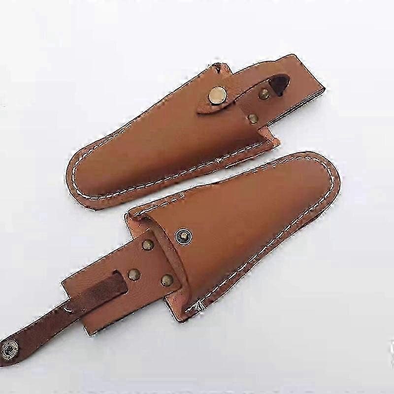 Leather Tool Belt Pouch for Pruning Shears & Gardening Scissors with Button Holster