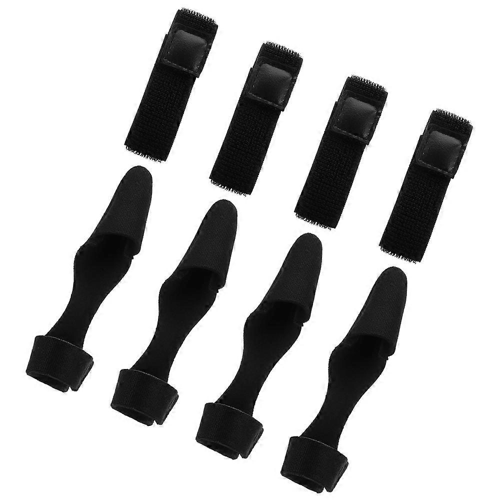 Fishing Rod Tip Cover Protector For Anglers 4 Sets Black Elastic Fabric Design Prevent Tangles