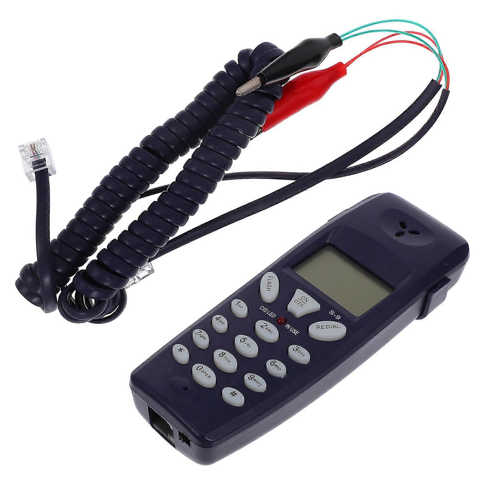 Telephone Testing Device Black Corded Phone With Detection For Office Equipment Usage Featuring Simple Appearance 1Set
