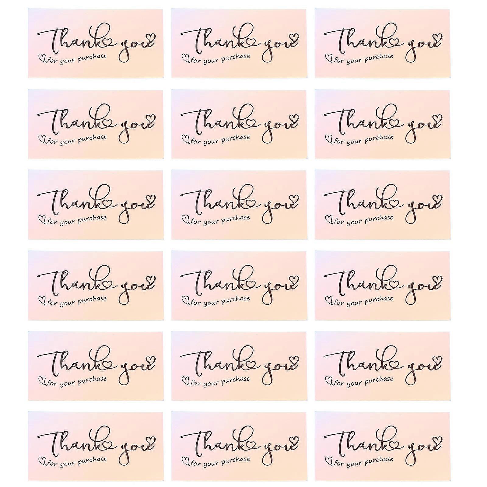 Business Thank You Notes, Easy to Insert in Envelopes and Packages for Clients