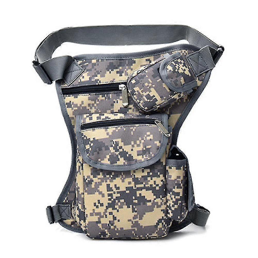 Canvas Cycling Waist and Leg Bag, Waterproof, Breathable and Lightweight, Large Capacity with Compartmentalized Layout