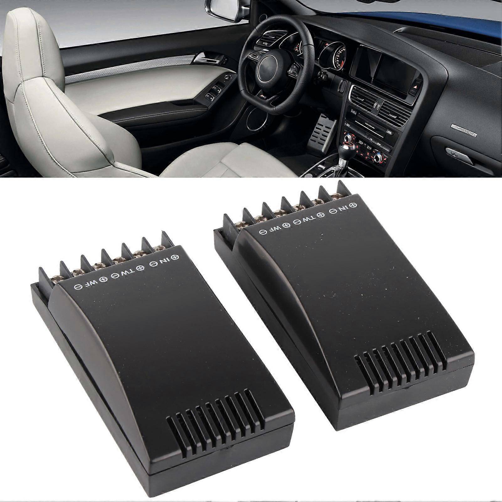 2Pcs Car Audio Crossover 2 Way 100W Output 12V Correct Sound ABS Shell Car Speaker Crossover for Vehicle 