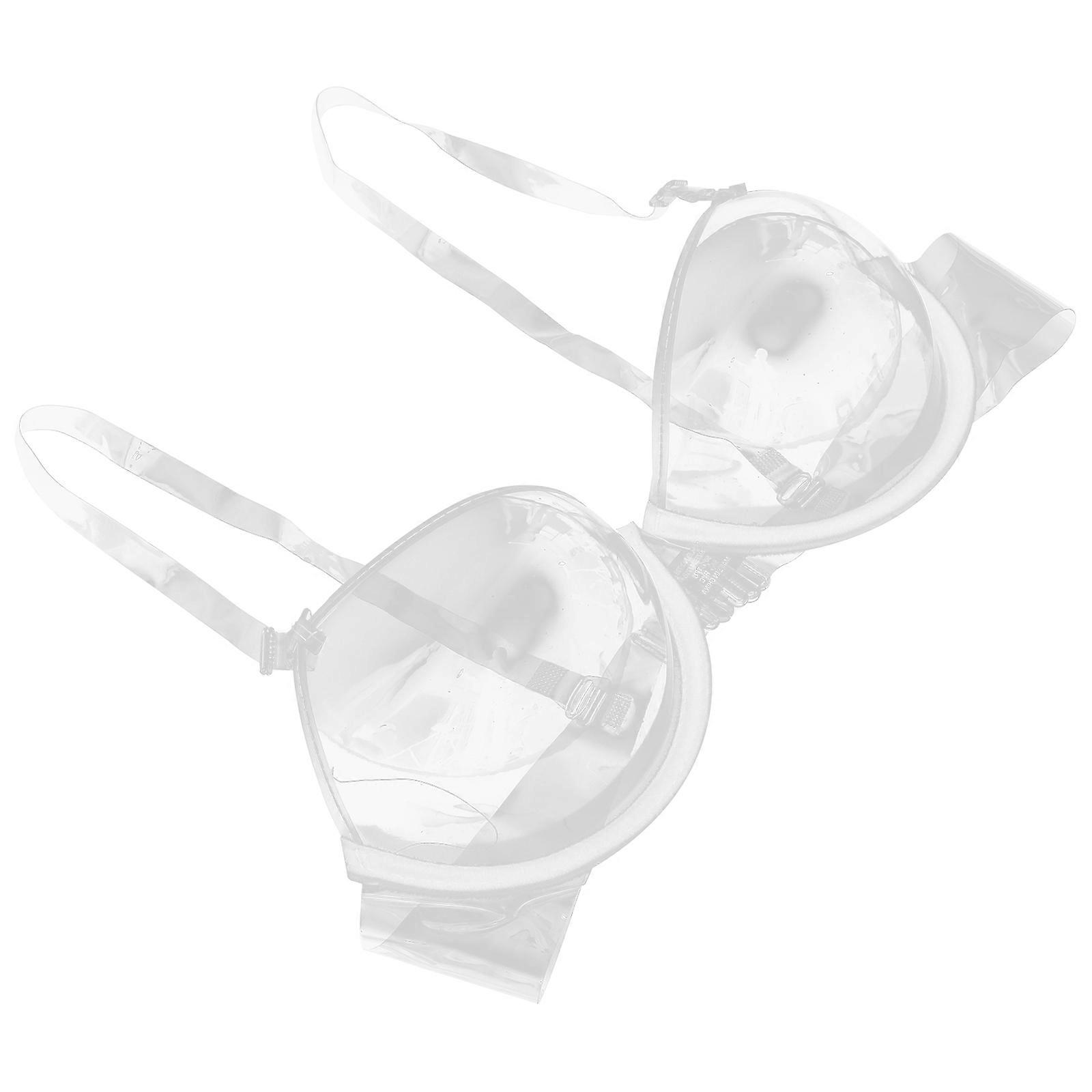Transparent Adjustable Strap Invisible Bra for Women Made of Comfortable Spandex Size 40