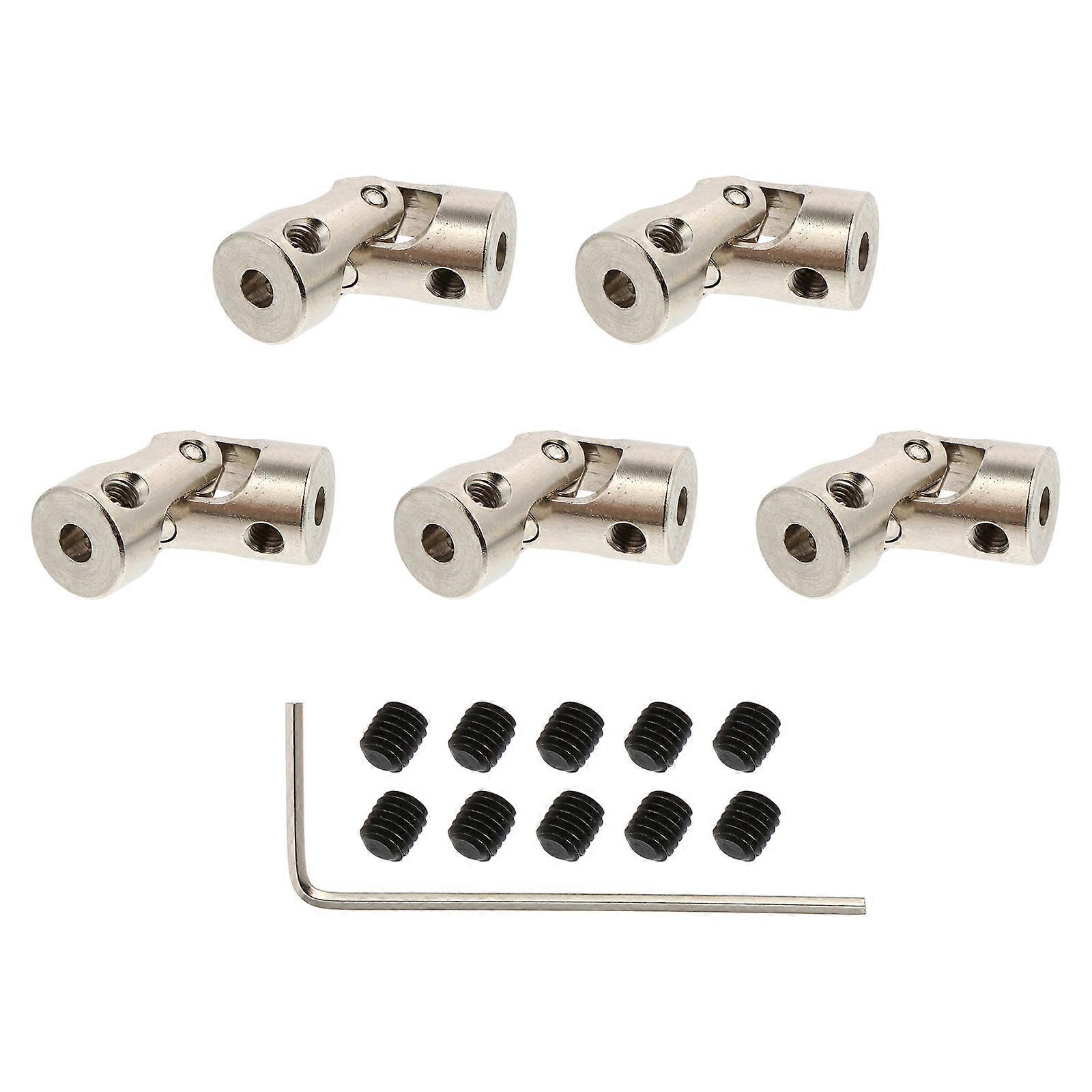 Universal Coupling Joint For Model Car Accessories 2.2X0.9cm Round Silver 1 Set