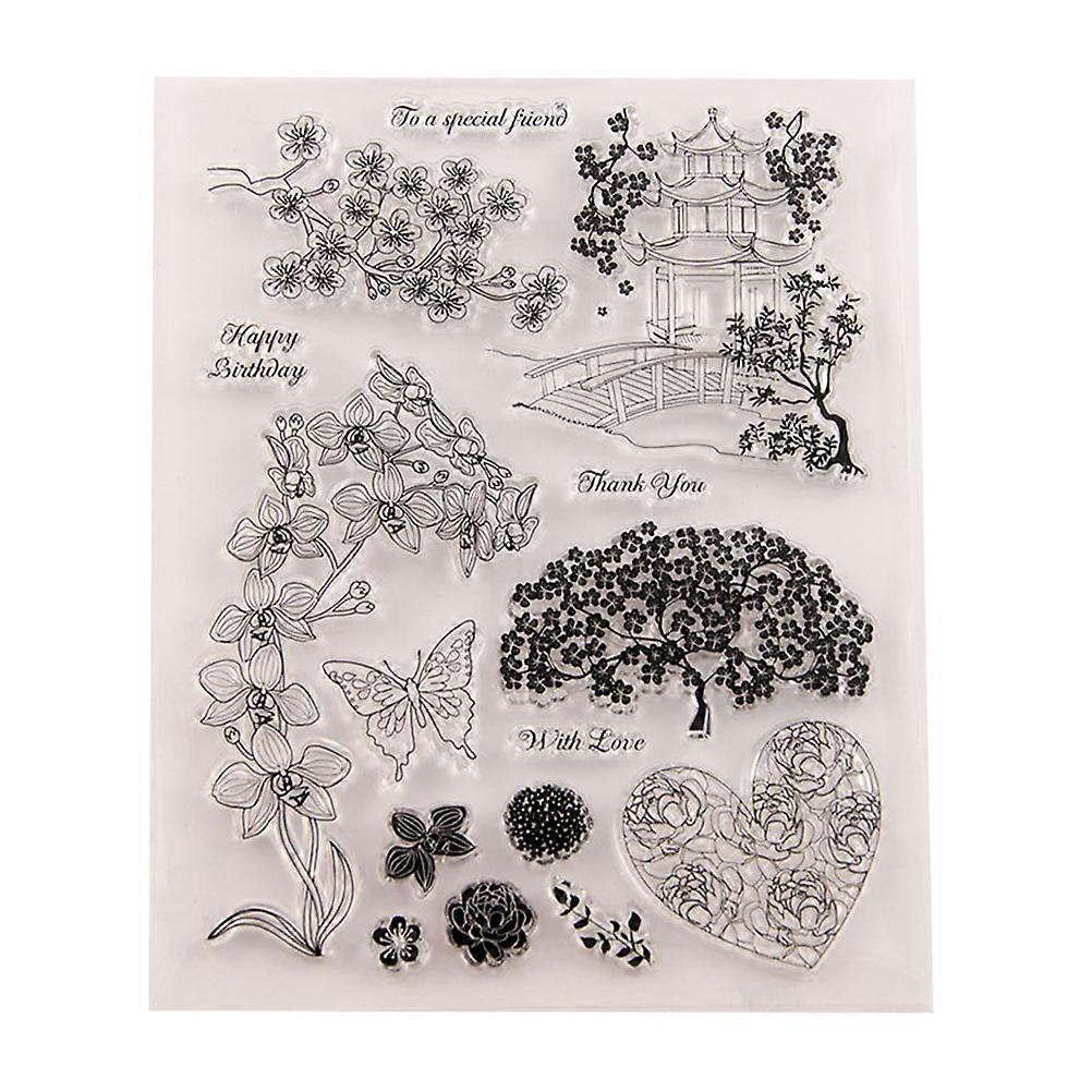 Scrapbooking Stamps Clear Stamp Transparent Seal Stamps for Scrapbooking Projects 18 x 14 x 0.5cm 1Pack