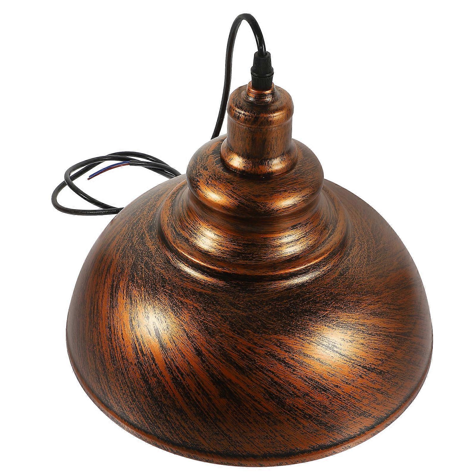 Vintage Style Iron Pendant Light Shade Coffee Color Craftsmanship Elegant Appearance Fits Most Lamps 6 Inch