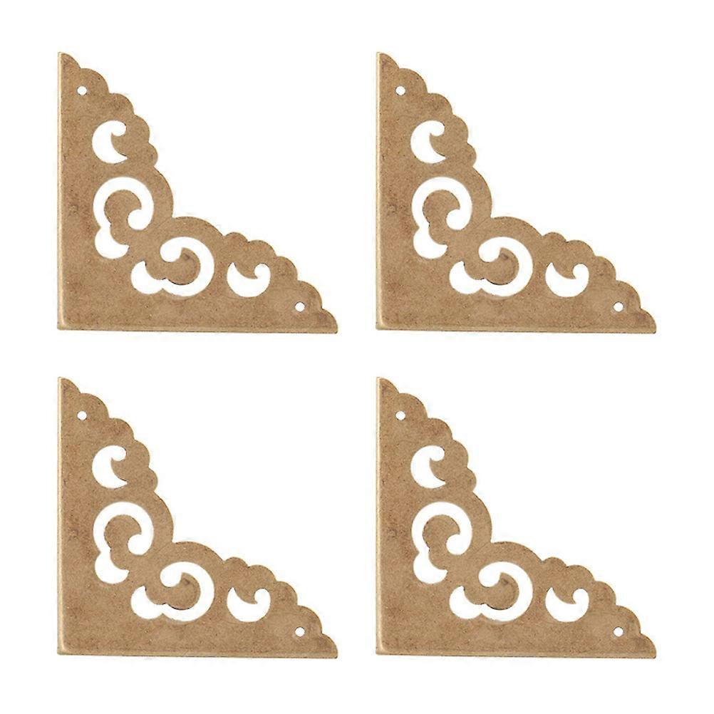 Antique Copper Decorative Corner Guards for Wooden Boxes Furniture Edges 4 Pcs Khaki