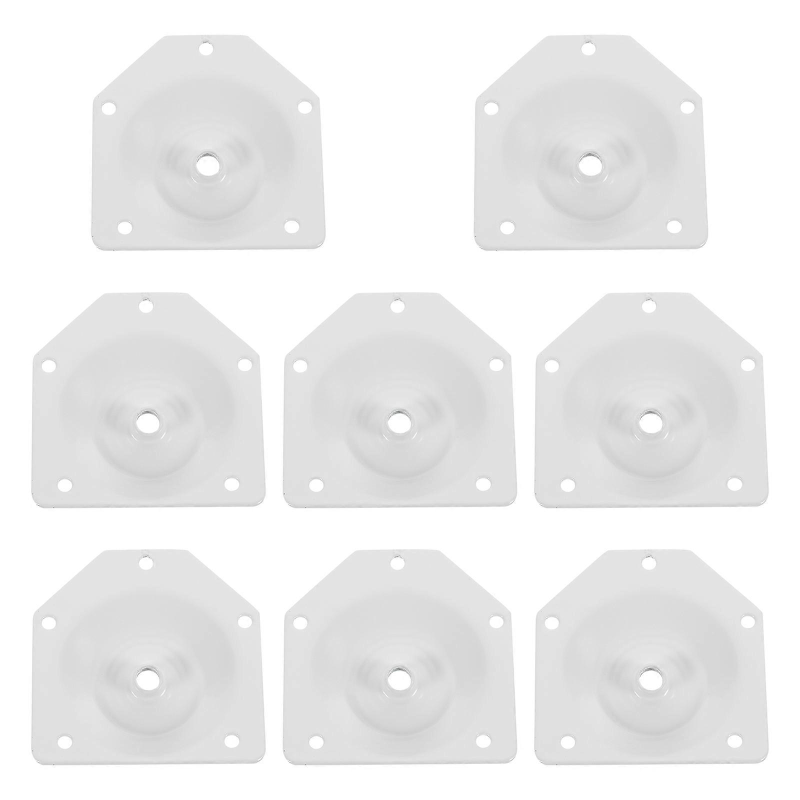 Hexagonal Iron Furniture Leg Mounting Plates 8Pcs 12 Degree Slanted Suitable For Furniture Assembly 6.8X6.6X0.12CM