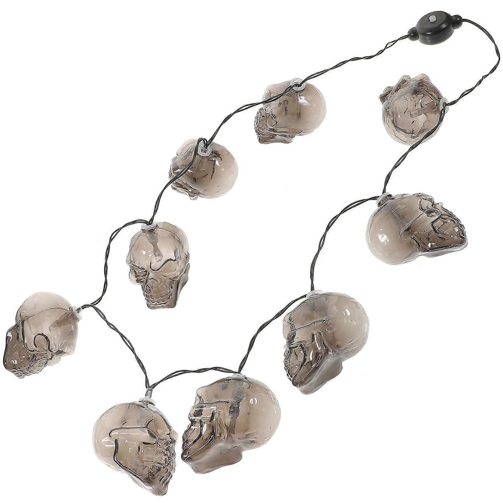 Light Up Halloween Themed Necklace With Skull Design For Dancing Party 50 X 5 X 5 Cm 1 Set