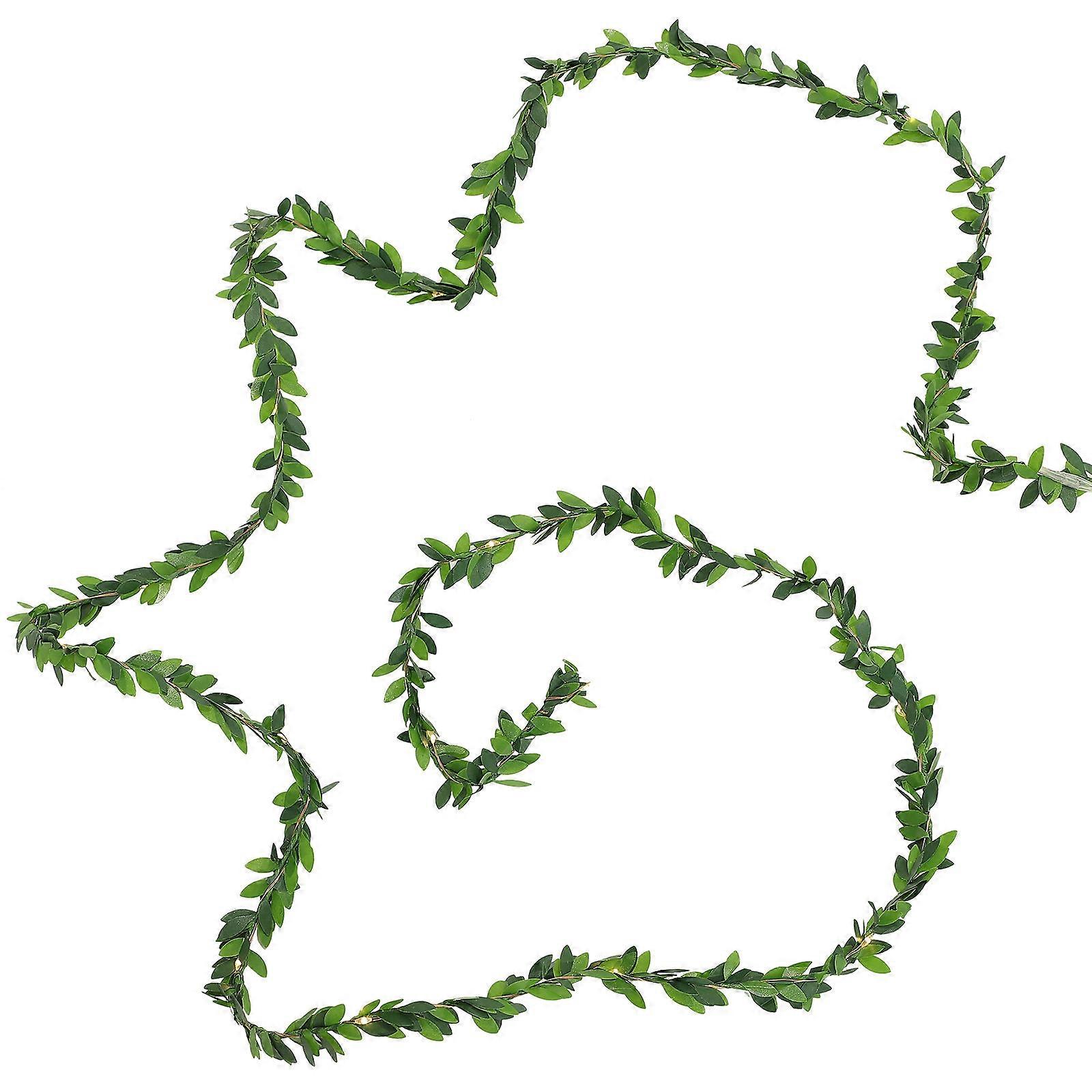 Fairy Light Vines for Bedroom Decor with PVC Leaves and Copper Wire 2 Meter 20 LED