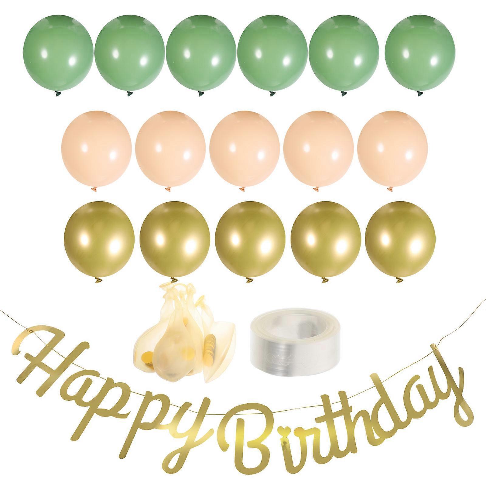 Happy Birthday Party Decorations with Durable Latex Balloons in Assorted Colors for Festive