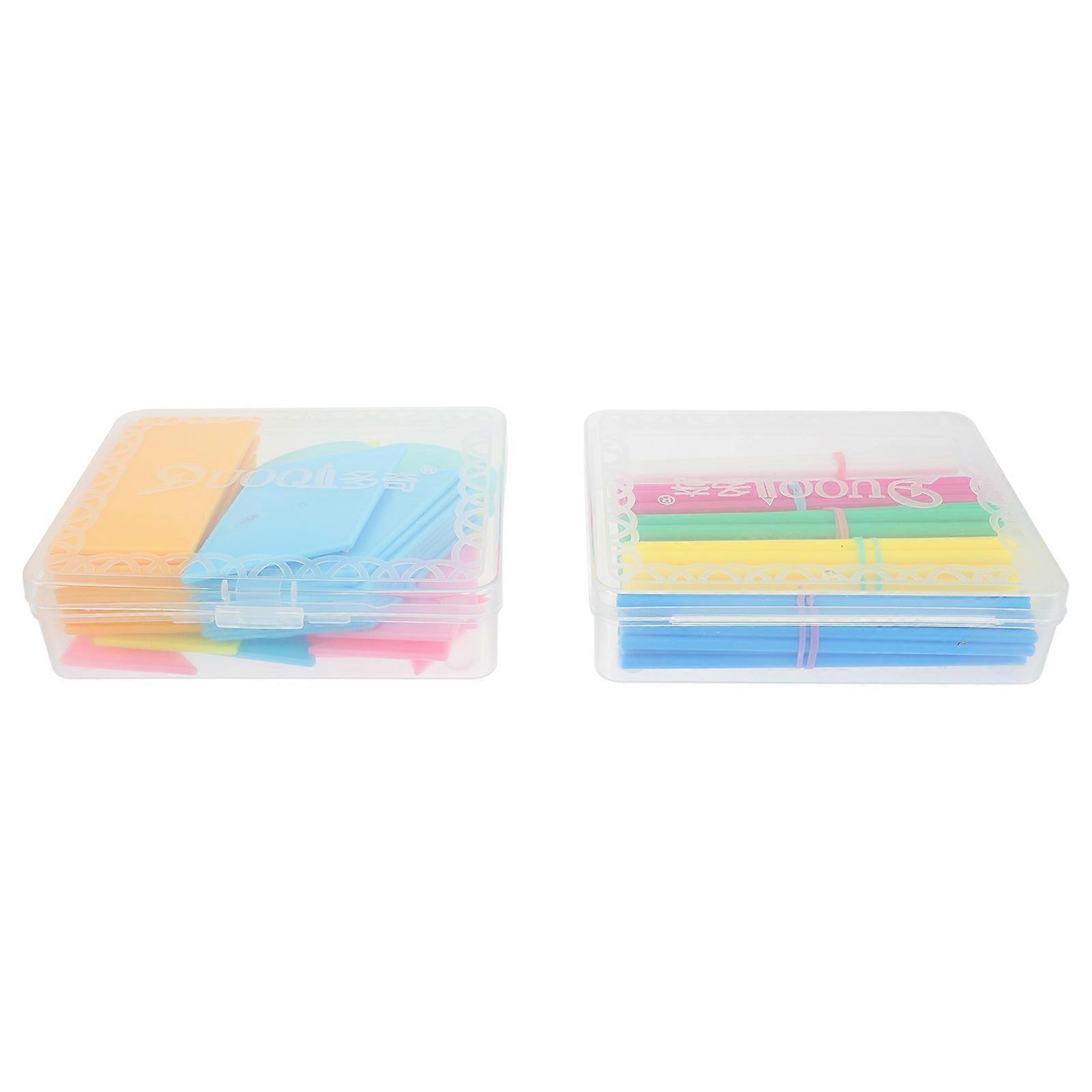 Assorted Color Plastic Geometry Toys For Children Facilitating Home-school Learning 2 Sets