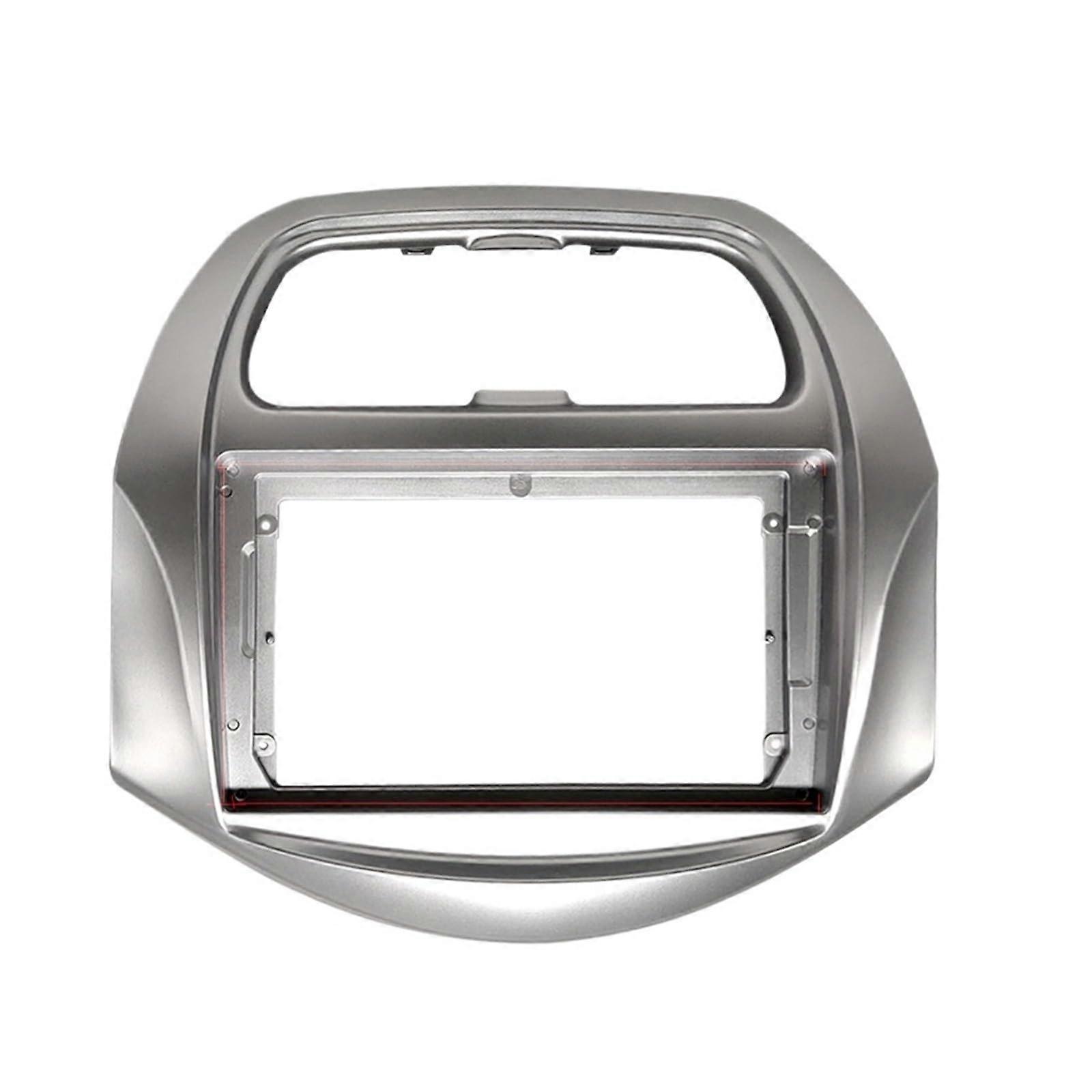 9inch car panel / Compatible with Daewoo Matiz Chevrolet Spark / Baic / Beat 2018 Audio mounting adapter InDash 2Din car radio frame kit Silver