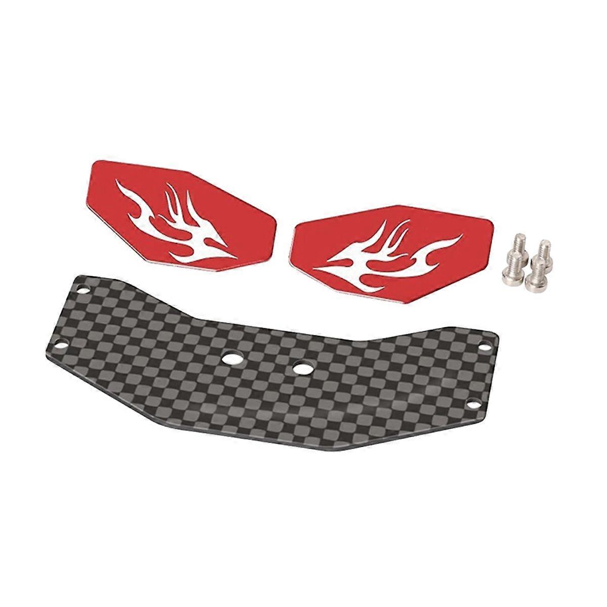 Model Car Rear Rear Spoiler and Frame for 1/24 Micro-B 2WD RC Car Upgrade Parts Red