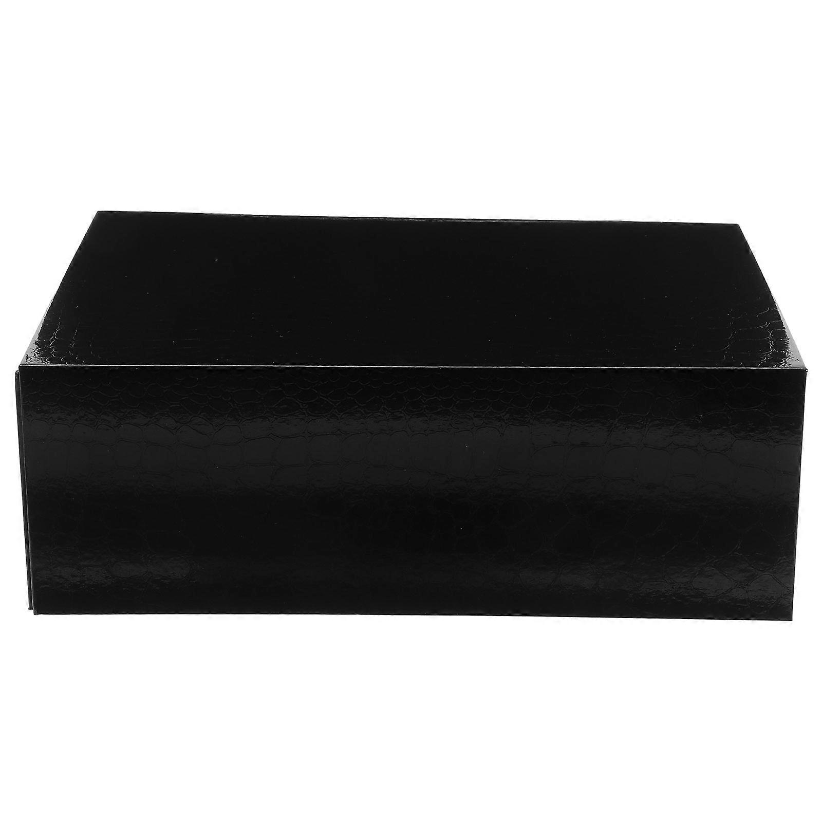 حزمة واحدة ديكور هدية مربع تمساح نمط طوي شكل حفل زفاف المناسبات الخاصة تصميم أنيق ورقة سوداء