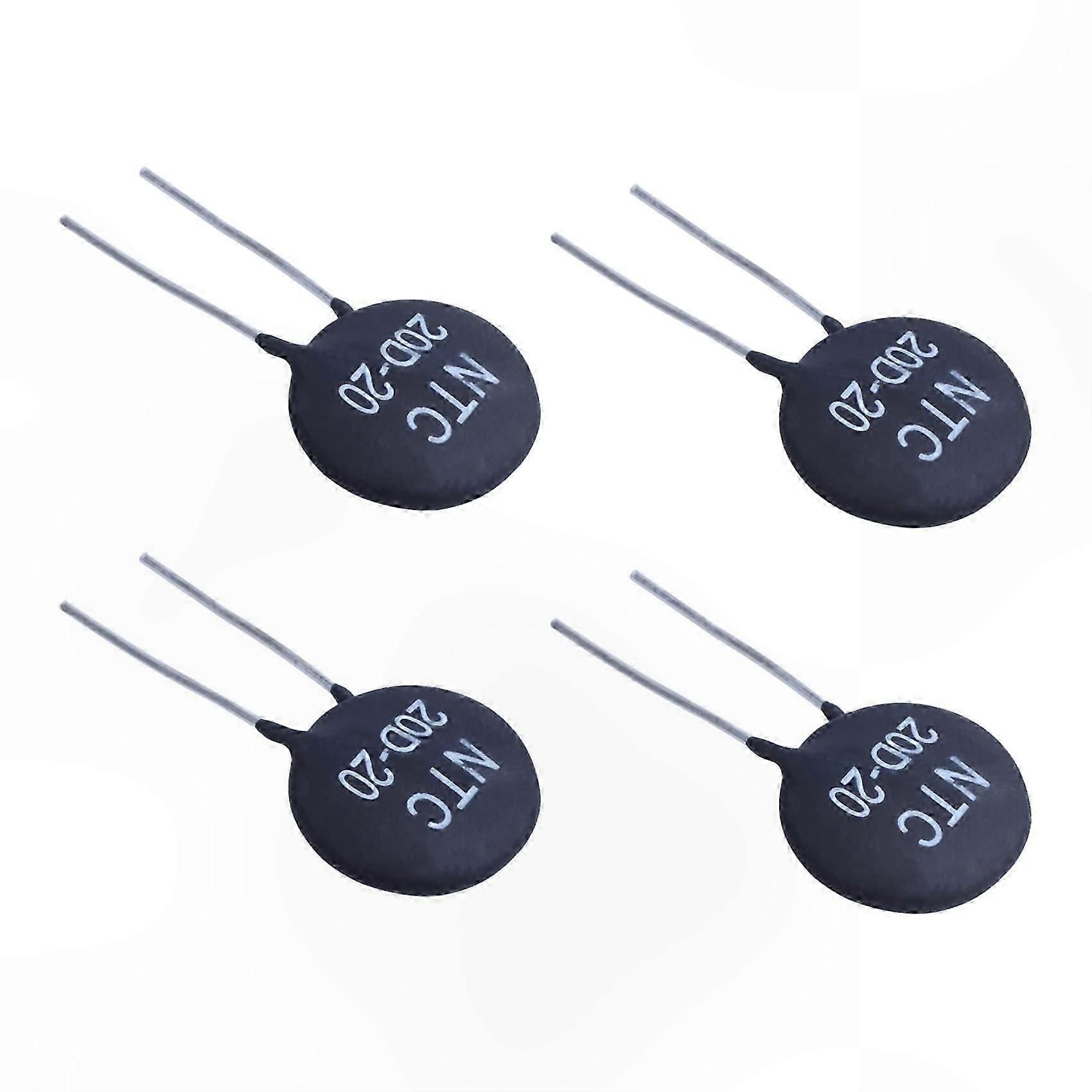 NTC Thermistor 4-Pack, 20D20 for CFL Ballast Inrush Current Limiting, Black