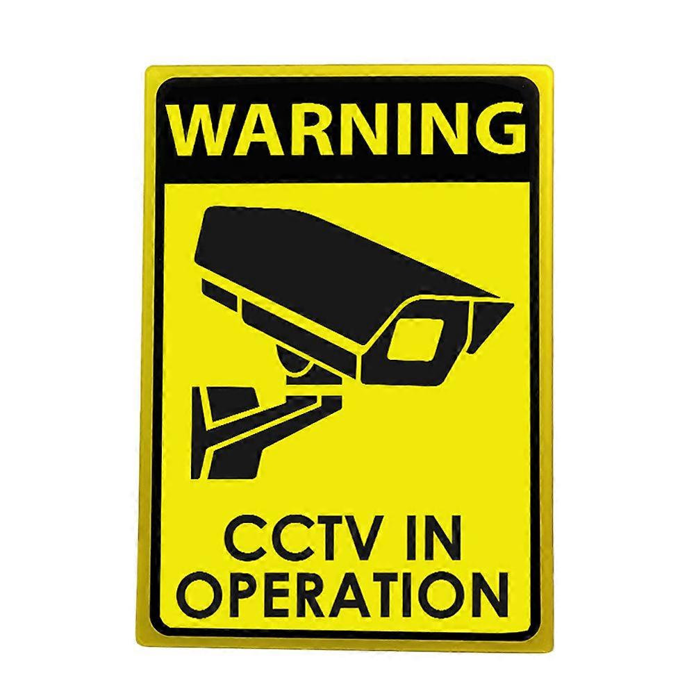 Outdoor Adhesive Acrylic CCTV Warning Sign – Security Surveillance Sign for Home Use, Self Adhesive Design for Easy Installation