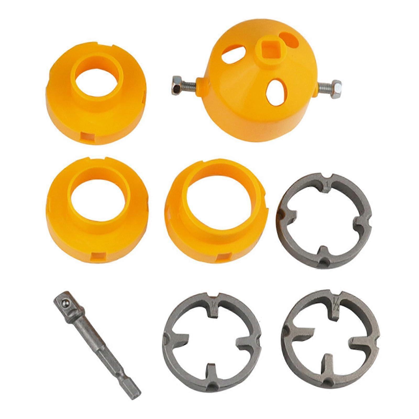 8-Piece Drill-to-Pipe Thread Adapter Set, Professional Threading Tool for Plumbing and Repair Projects