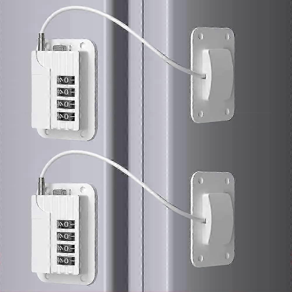 Refrigerator Lock Combination Fridge Locks 2 Pack Adhesive Rv Refrigerator Locks