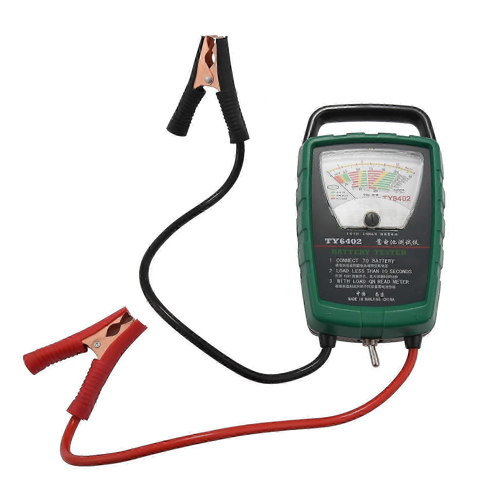 Ty6402 Automotive Battery Tester: 500A 2V 6V 12V Compatibility, Alternator & Cranking Check, User-Friendly