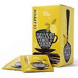 Clipper Organic Lemon & Ginger Infusion 25 Envelopes - 4 Pack