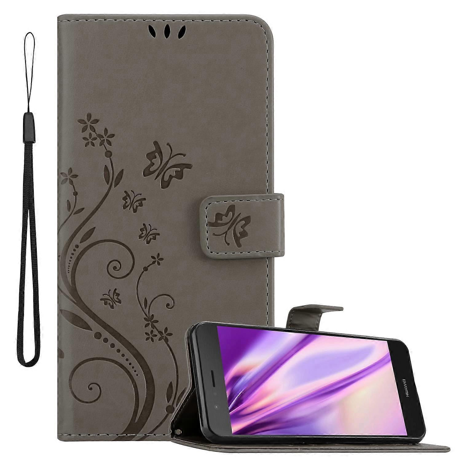 Huawei P9 LITE 2016 / G9 LITE Protective Case - with Floral Pattern and Card Slot