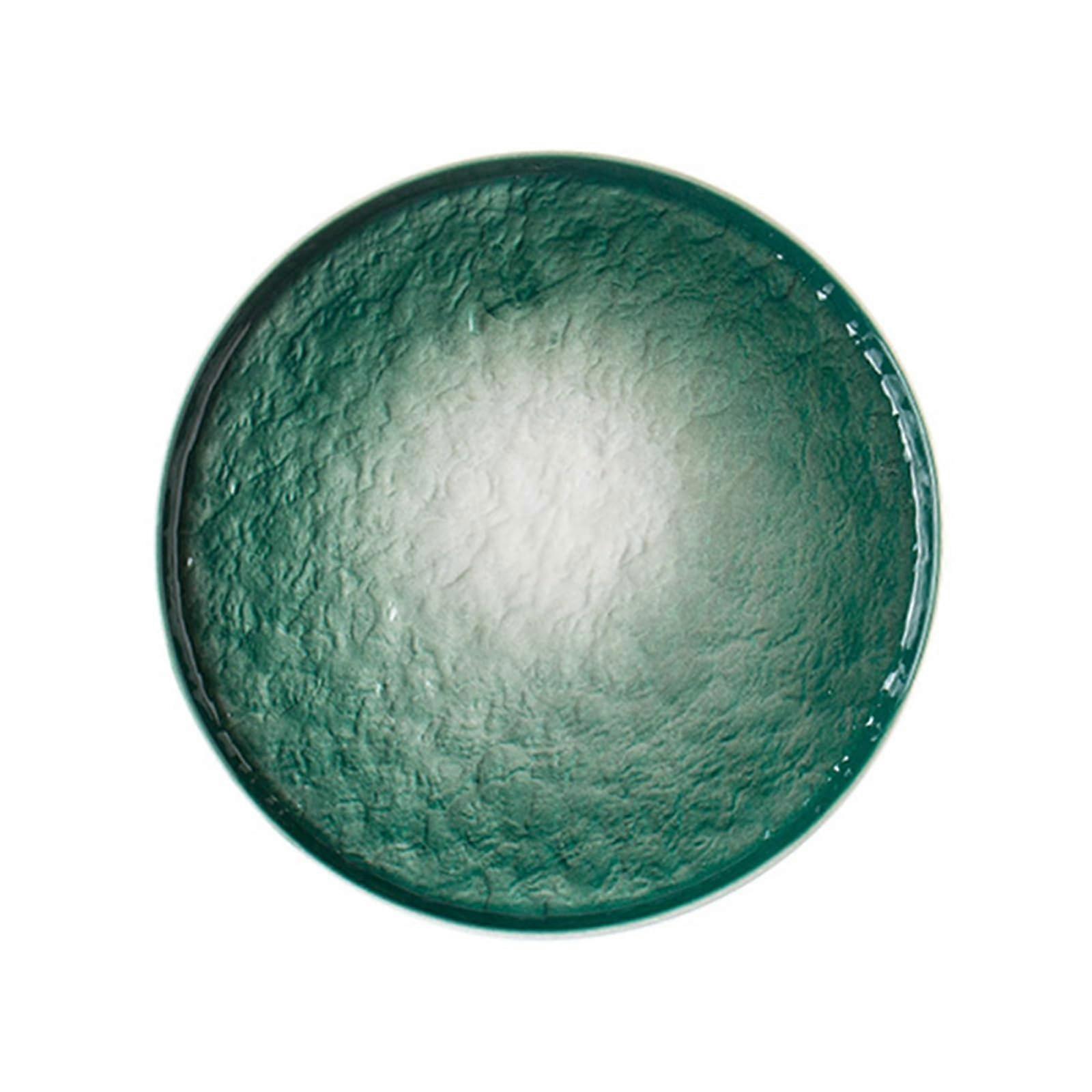 Creative Ceramic Flat Plate, Elegant Stackable Dinnerware For Pasta And Steak, 20.3x20.3x2 cm, Color B, Smooth Glaze