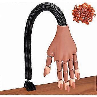 Mano di pratica flessibile per unghie acriliche e formazione per manicure, strumento di pratica per nail art stile 2 per principianti e professionisti