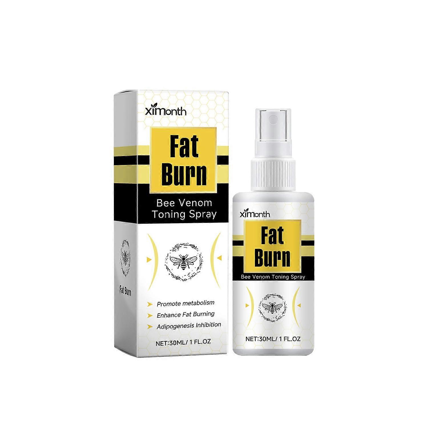 1-6x XIMONTH Fat Burn Bee Venom Toning Spray 30ml Fat Burner Enhancer Body Firming Slimming Care
