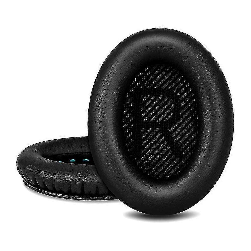 1 Pair of Professional Replacement Ear Pads for QuietComfort QC2 QC15 AE2 QC25 Soft Protein Leather (Black)