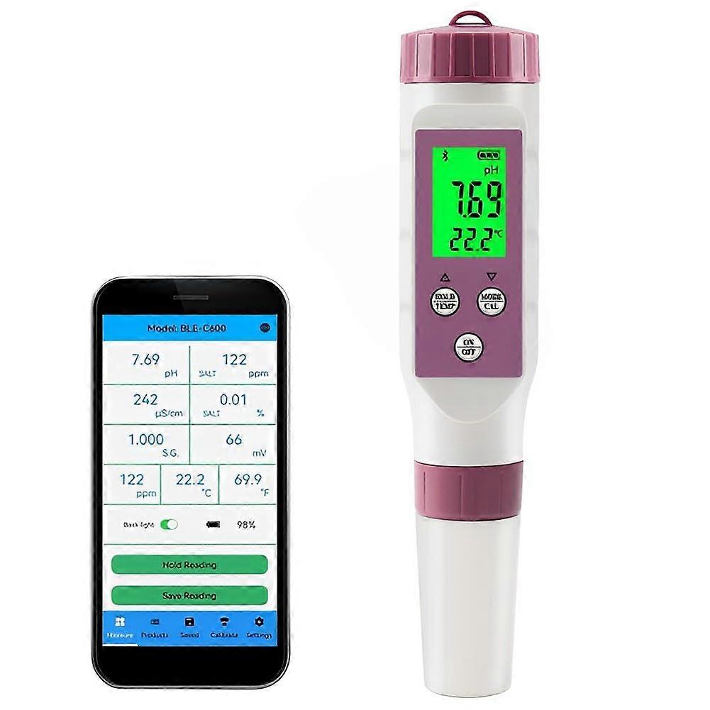 7 In 1 Water Quality Tester for PH TDS EC ORP Salinity Temperature, High Accuracy Pen Type Meter for Drinking Water and Aquariums