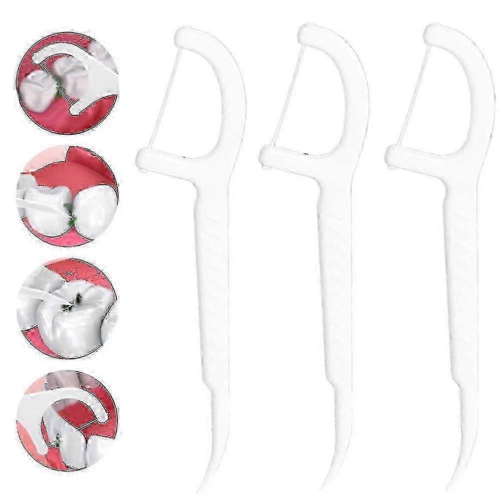 100pcs Disposable Dental Floss Picks Floss Sticks Tooth Stick Inter...