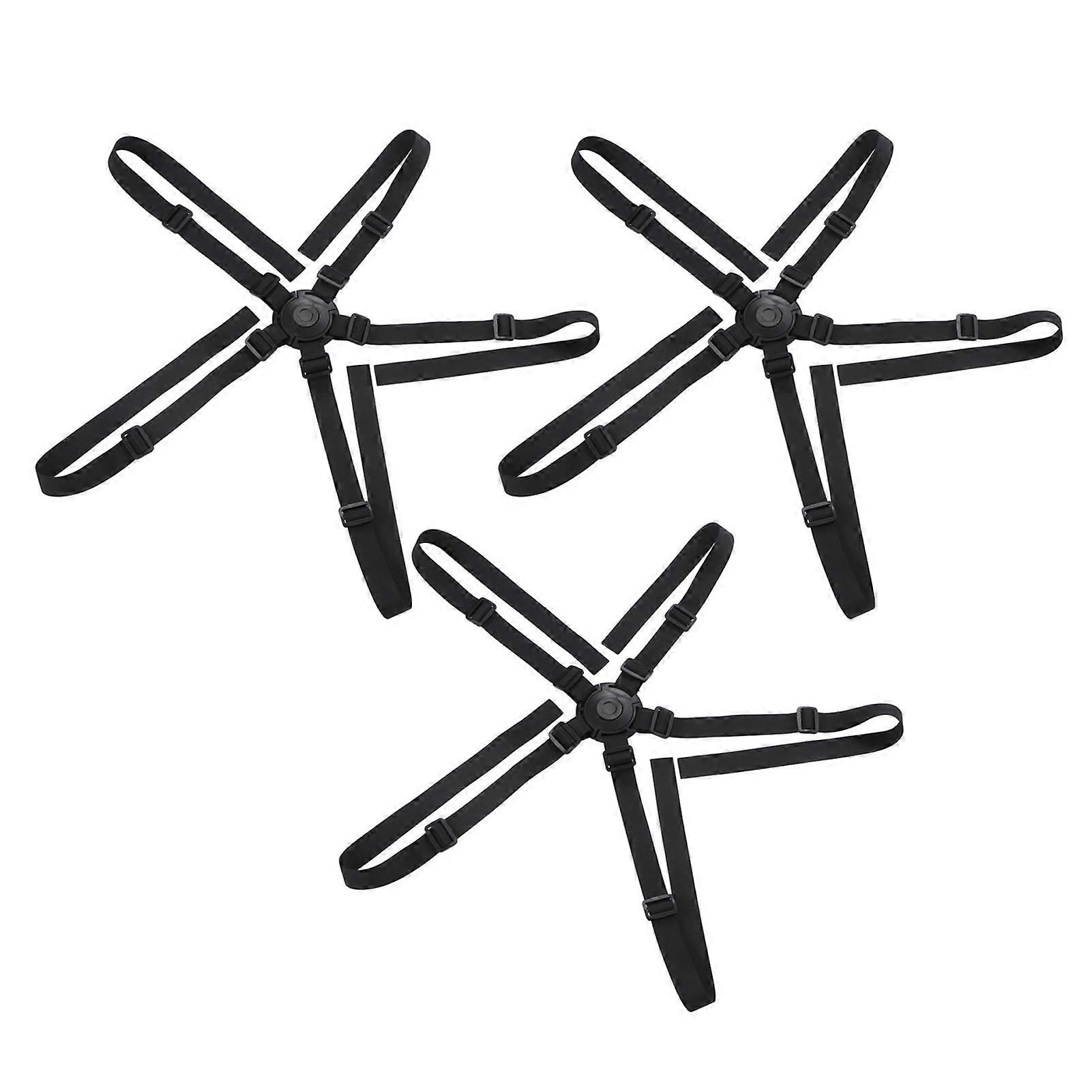 Universal Adjustable 5 Point High Chair Harness Strap Black Round