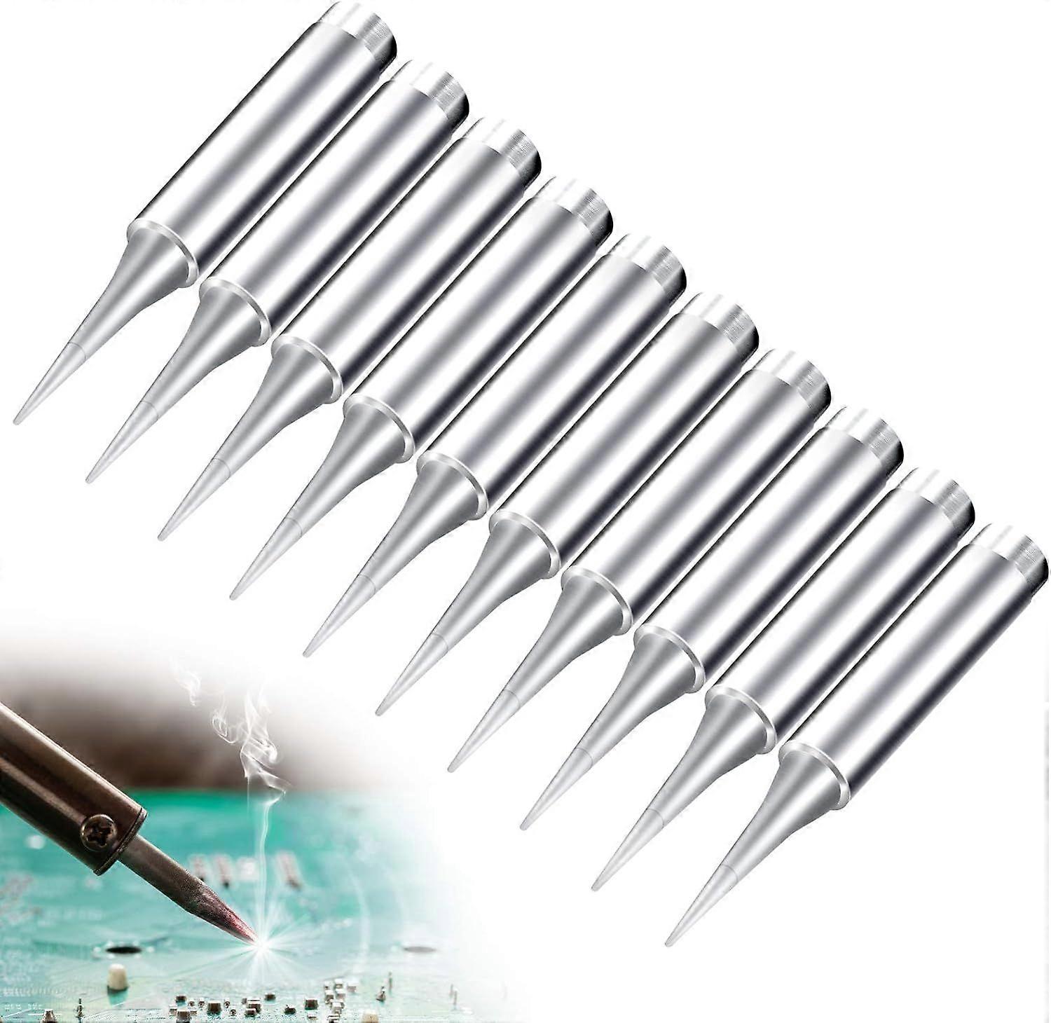 10pcs Soldering Tip, 900M-TI Soldering Tips Replacement Soldering Iron Tips for