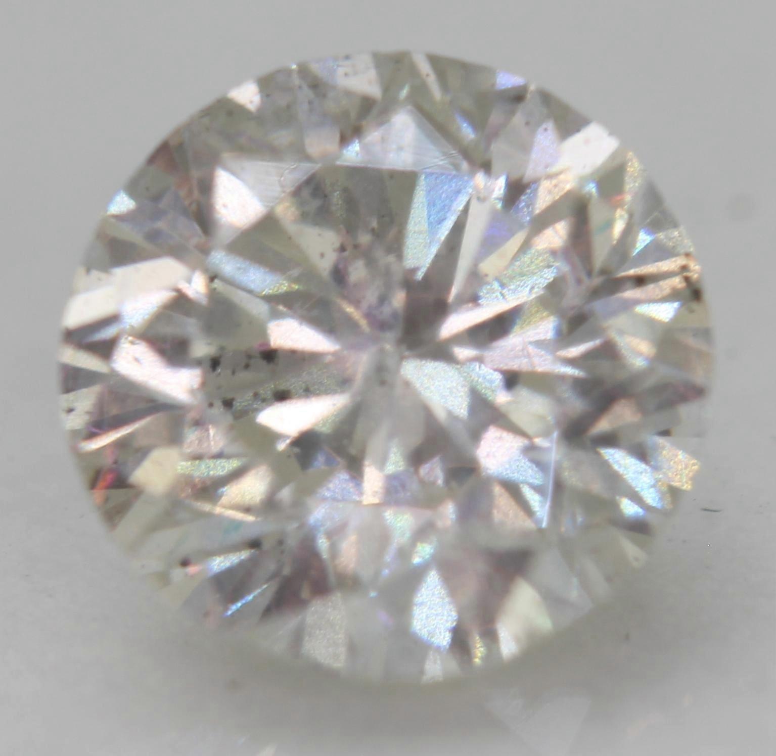 Certified 1.10 Carat G VS2 Round Brilliant Natural Enhanced Loose Diamond 6.46mm